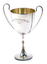 Motor Racing Interest. A silver plated two handled trophy awarded to Raymond Mays, for The Jersey In