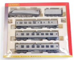 A Hornby OO gauge R2445 Silver Jubilee train pack, including class A4 4-6-2 locomotive Quick Silver,