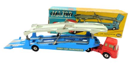 A Corgi Major Toys Caramore car transporter, with Bedford Tractor Unit, Model 1105, boxed.