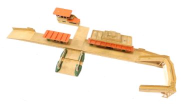 Hornby OO station buildings, including signal box, station building and platform, ramps, level cross