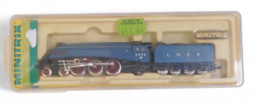 A Mini Trix N gauge class A4 locomotive Sir Nigel Gresley, 4-6-2, 4498 in LNER garter blue, 12946, b