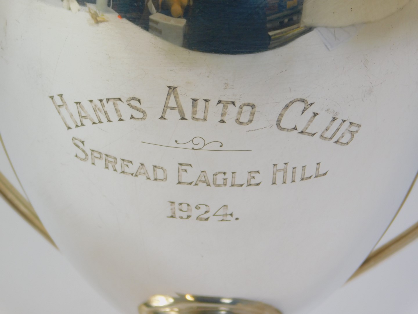 Motor Racing Interest. A George V silver two handled trophy awarded to Raymond Mays, the circular ta - Image 2 of 2
