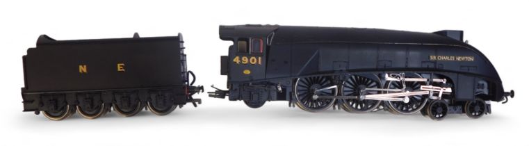A Hornby OO gauge class A4 locomotive Sir Charles Newton, 4-6-2, 4901, in North Eastern black livery