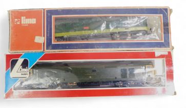 Lima OO gauge diesel locomotives, including a class 50 007 Sir Edward Elgar and a class 55 Deltic D9