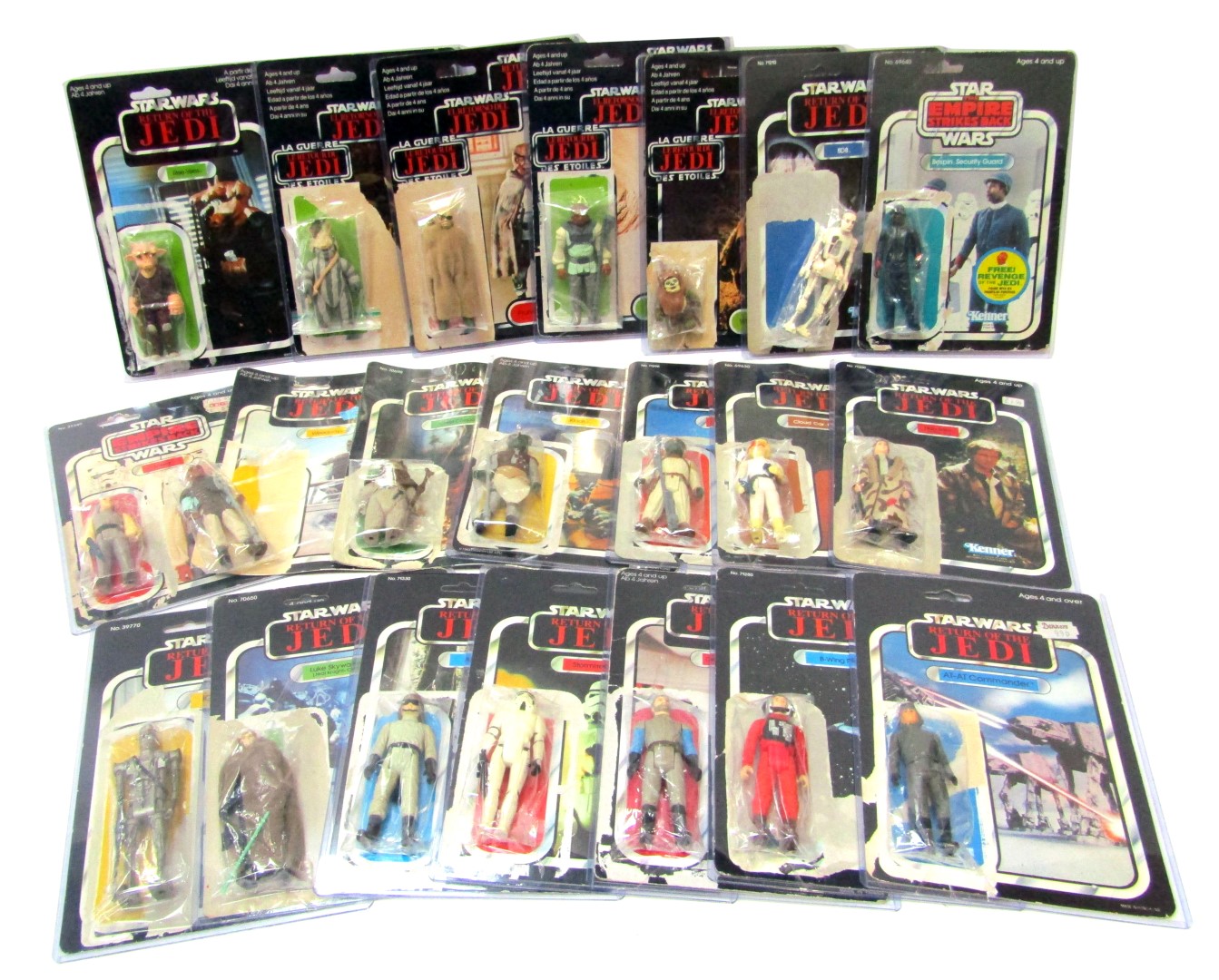 A group of Star Wars Return of the Jedi collectors figures, in open packs, to include Ree Yees, Teeb