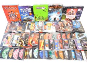 PC games and CDs, to include Long Bow, Sacrifice, Pro DJ, Solar System Explorer, Orb, Spy Kids and o