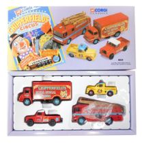 Corgi Classics Chipperfield Circus 31703 Land Rover, Morris Minor pickup, Thames Trader and AEC fire