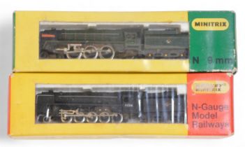 Hornby, Mini Trix N gauge locomotives, including BR standard class 7 locomotive Oliver Cromwell 4-6-