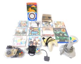 Nintendo DS games, Quickshot controllers, Playstation game, DS to include Disney Maths Training, 007