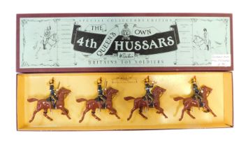 W Britain The Queen's Own 4th Hussars painted soldiers, boxed, number 8811.
