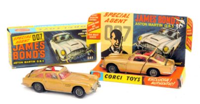 A Corgi Toys James Bond 007 Aston Martin DB5, Model 261, boxed, and additional James Bond Aston Mart