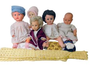 A collection of 1960s and later dolls, comprising mainly plastic headed dolls, each with articulated