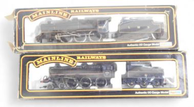 Mainline Railways OO gauge locomotives, including BR standard class 4 locomotive in BR black livery,