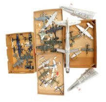 Built model planes, including P51D, P38H, E518C, German bombers, etc. (3 boxes)