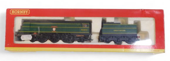 A Hornby OO gauge West Country class locomotive Blackmoor Vale, 4-6-2, 21C123, in Southern Railway g