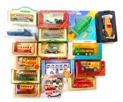 Collectors diecast cars, comprising Matchbox Thunderbirds Thunderbird 2, Lledo and Matchbox Models o