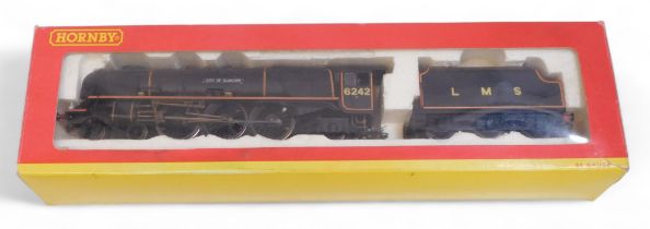 A Hornby OO gauge Duchess class locomotive City of Glasgow, 4-6-2, 6242, in LMS lined black, R2311,