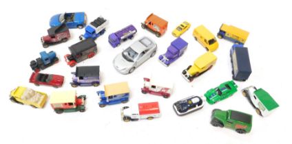 Diecast vehicles, playworn, Days Gone Models of Yesteryear, Kings Mart Toyota Celica, Dairy Milk tru