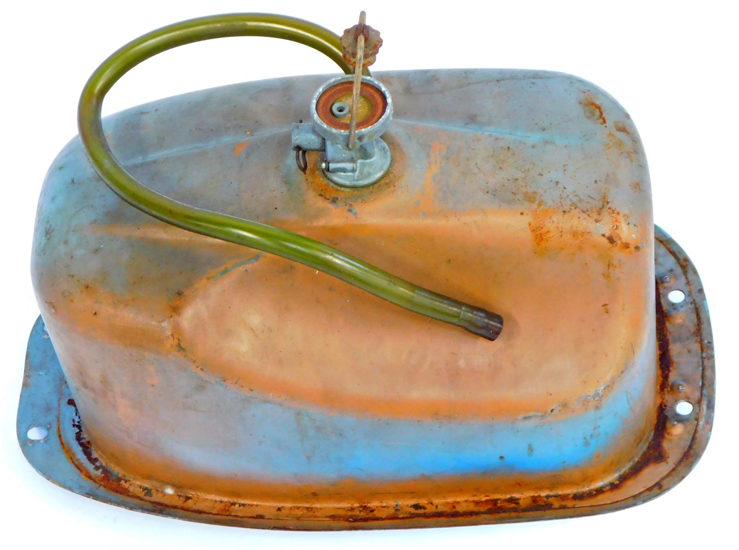 A motorbike fuel tank, painted in blue. - Image 2 of 2