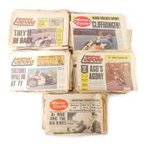 Various 1970s Motorcycle newspapers, 26th March 1977, 27th September 1972, etc. (1 box)