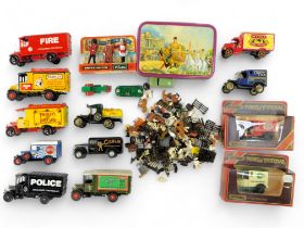 Britains, Matchbox and other diecast and figures, including Matchbox Models of Yesteryear, farmyard