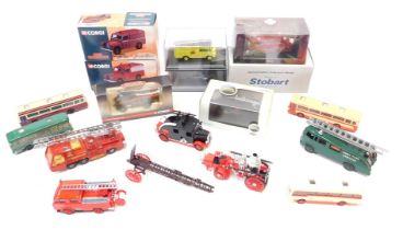 Corgi Matchbox and other diecast, to include 07411 Cornwall County Fire Brigade Land Rover Cliff Res