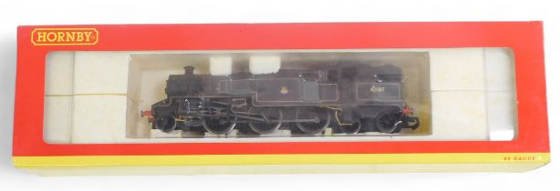 A Hornby OO gauge Stanier class 4P locomotive, 2-6-4, 42587, in BR lined black, R2731, boxed.