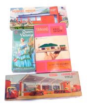 A group of model kits and games, comprising Merritt loading bay, assembly kit, OO and HO gauge, HO g