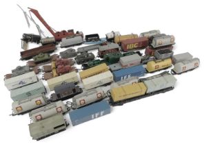 Hornby, Tri-ang and other OO gauge rolling stock, including brake vans, Shell tankers, Lowmac wagons