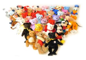 Various TY Beanie Babies, comprising mainly bears, blue spotted bear, Baseball Bear, I Love You Bear