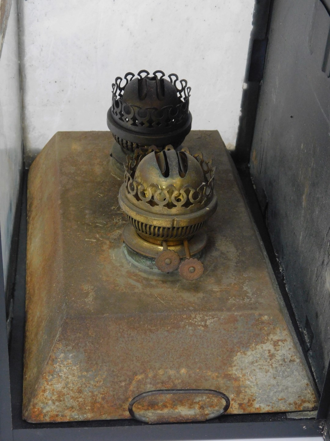 A rare late 19thC Waterfall railway platform lamp, for 'Loch Awe' Caledonian Railways, the lower tie - Image 4 of 6