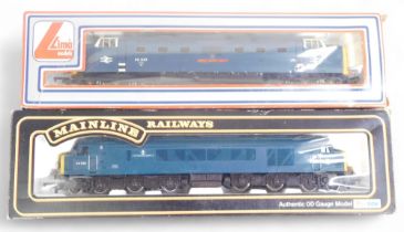 Mainline Railways and Lime OO gauge diesel locomotives, including a class 5 Deltic Royal Scots grey