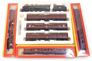 A Hornby OO gauge R2306 The Caledonian train pack and R4177 The Caledonian Coaches coach pack, boxed