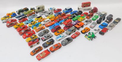 Diecast cars, playworn, to include Maisto, Corgi and others. (1 tray)