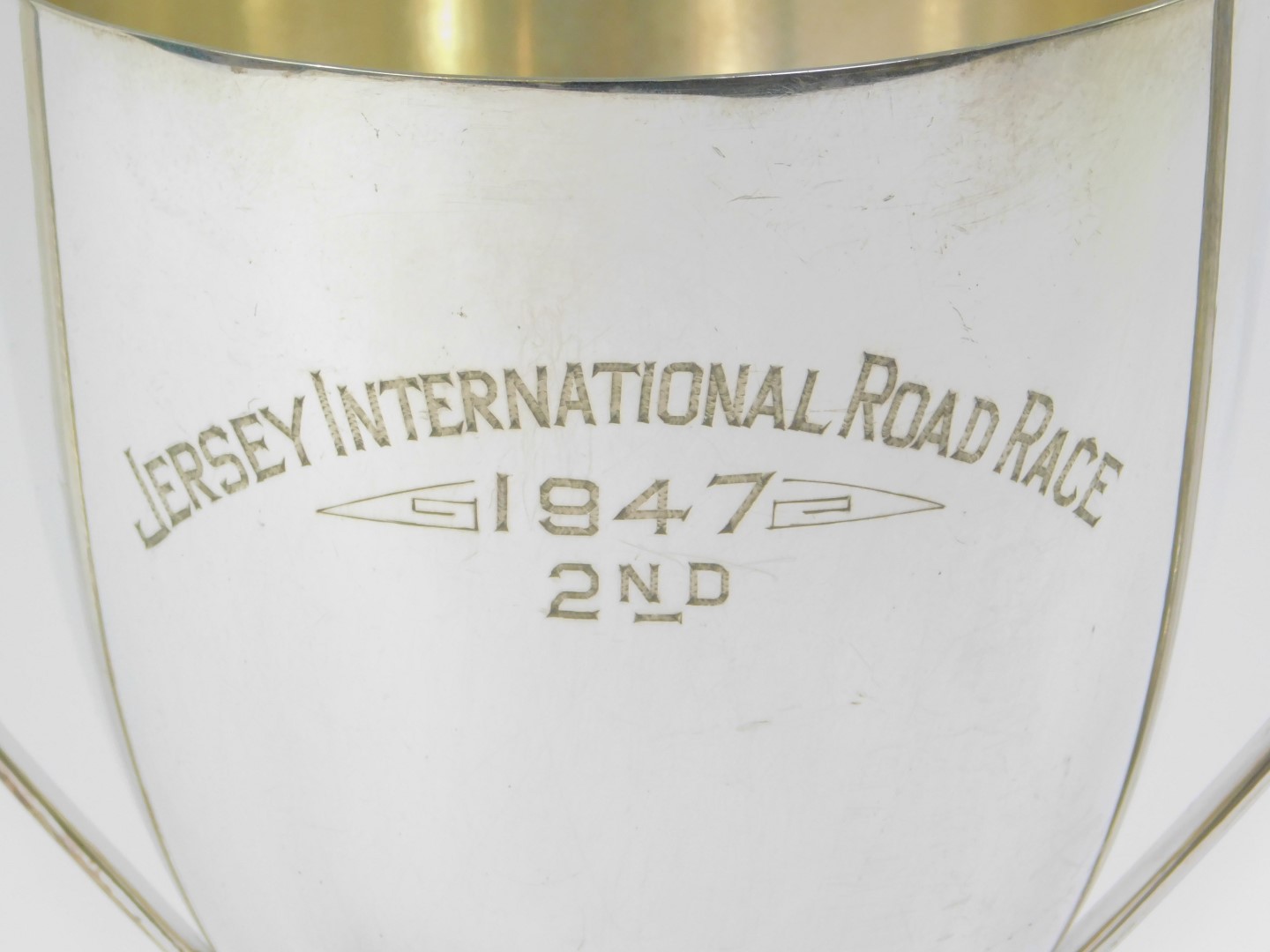 Motor Racing Interest. A silver plated two handled trophy awarded to Raymond Mays, for The Jersey In - Image 2 of 3