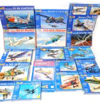 Revell model kits, including Heinkel HE162A2, Junkers F13, Arado AR234 and C3 and E381, Boeing P26A,