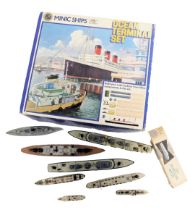 Minic Ships, to include a Minic Kit-Built Set, boxed, and various other ships, to include F101, etc.