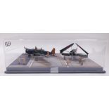 A diorama of a Japanese carrier deck scene, for Pearl Harbour, December 1941, 1:48 scale, featuring