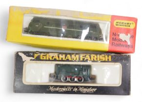 Graham Farrish and Hornby Minitrix N gauge diesel locomotives, comprising Class 08 diesel locomotive