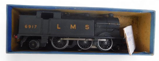 A Hornby Dublo EDL7 class N2 0-6-2 T three rail locomotive, 6917 in LMS black, boxed.