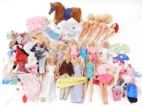 A group of late 20thC Martel Barbie dolls, including Bead Blast Barbie, Sensation Barbie, and Weddin