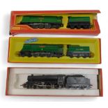 Hornby OO gauge locomotives, including a Battle of Britain class Winston Churchill 21C151 in Souther