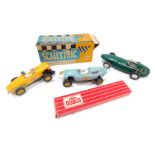 Scalextric slot cars, including a Vanwall C55 in green, etc. (1 box)