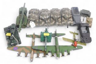 Corgi, Solido and other playworn military diecast, including Corgi Toys Centurion mark 3 tank, Corgi