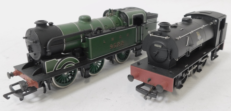 Airfix and Dapol tank locomotives, comprising Class N2 locomotive 9522, LNER green livery, and a J64 - Image 2 of 2