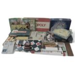 Board and electric games, including Trivial Pursuit, Totopoly, Snakes and Ladders, The Krypton Facto