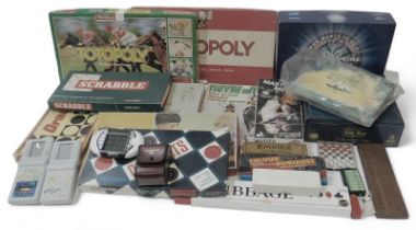 Board and electric games, including Trivial Pursuit, Totopoly, Snakes and Ladders, The Krypton Facto
