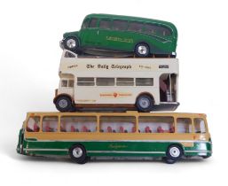 Ambrico and Westwood white metal diecast handpainted coaches, including Bedford Plaxton Elite 2 1973