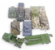 Dinky and other diecast military vehicles, including Corgi Toys Centurion mark 3 tank, Solido PZ1IVK