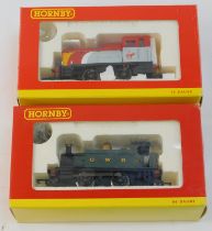 Hornby OO gauge locomotives, comprising R2304 Industrial locomotive 101, 0-4-0T, and R2375 Virgin di